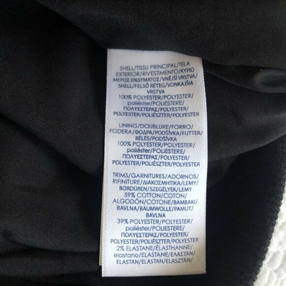 Chaps Black Floral Snap Front Satin Bomber Jacket - Picture 6 of 9